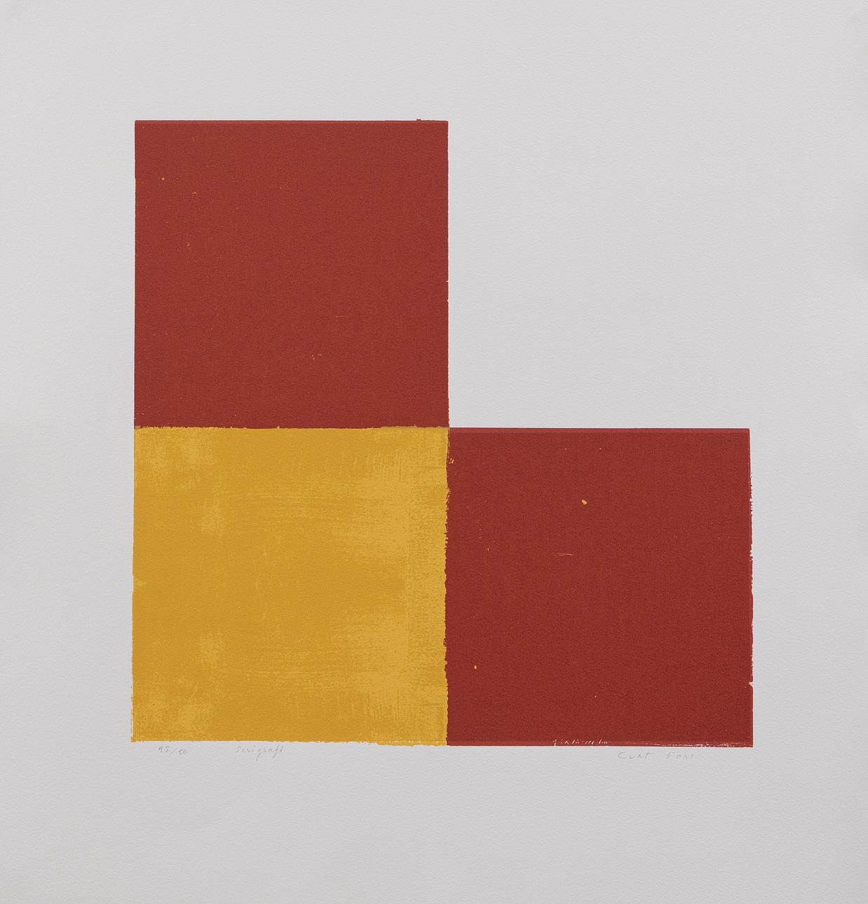 CURT FORS. Composition, silkscreen, signed and numbered 45/50.