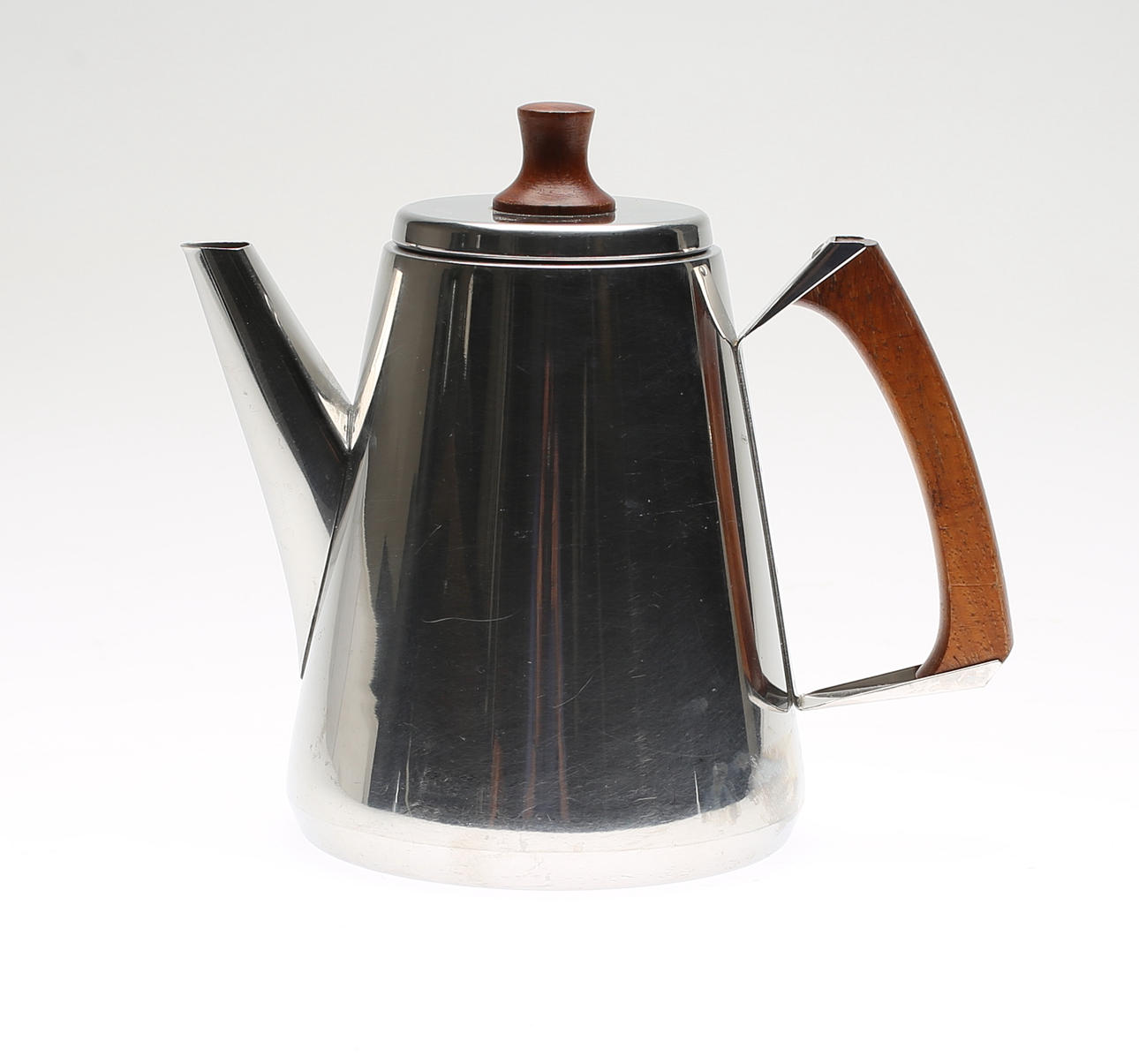 KAFFEKANNA, rostfritt stål samt teak, "Christina", Nils-Johan, 1950-tal.