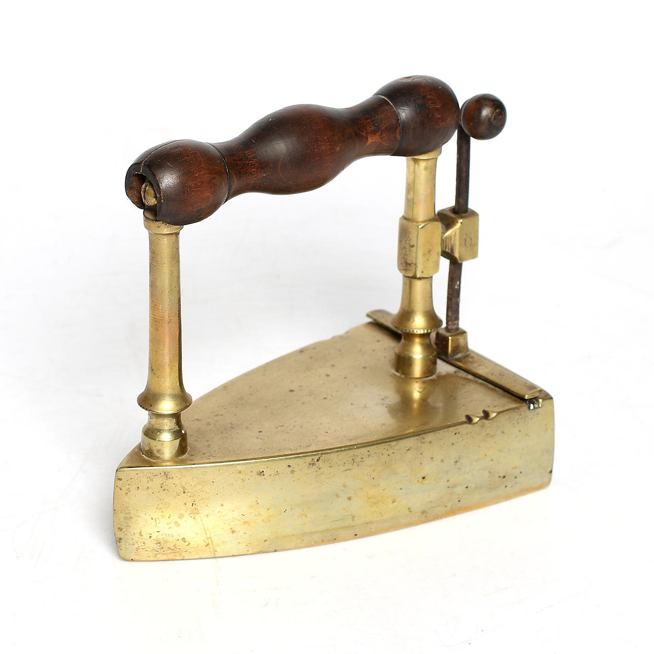 STRYKJÄRN, mässing, 1800-tal.