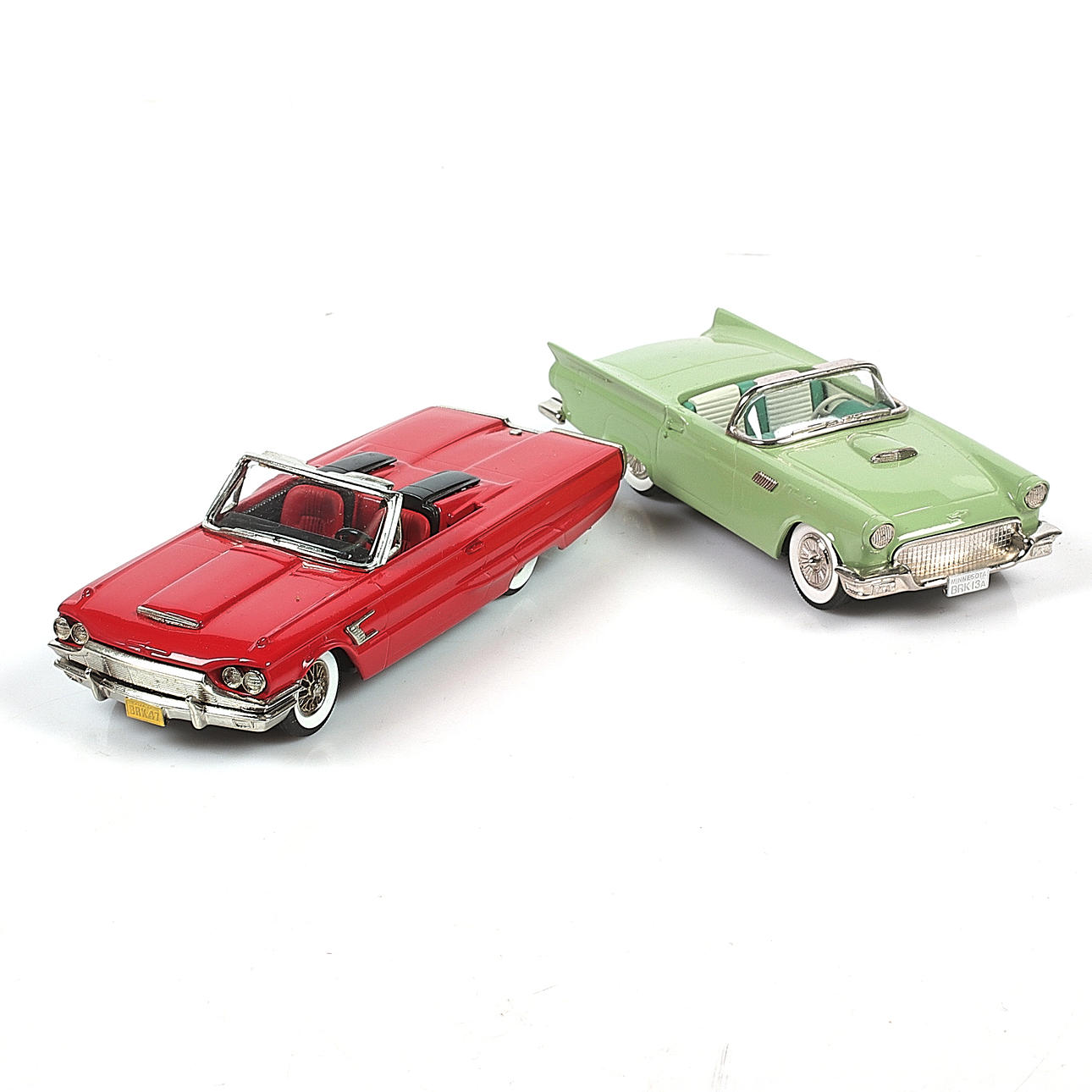 MODEL CARS, 2 pcs, metal/resin, Ford Thunderbird, Brooklin Models