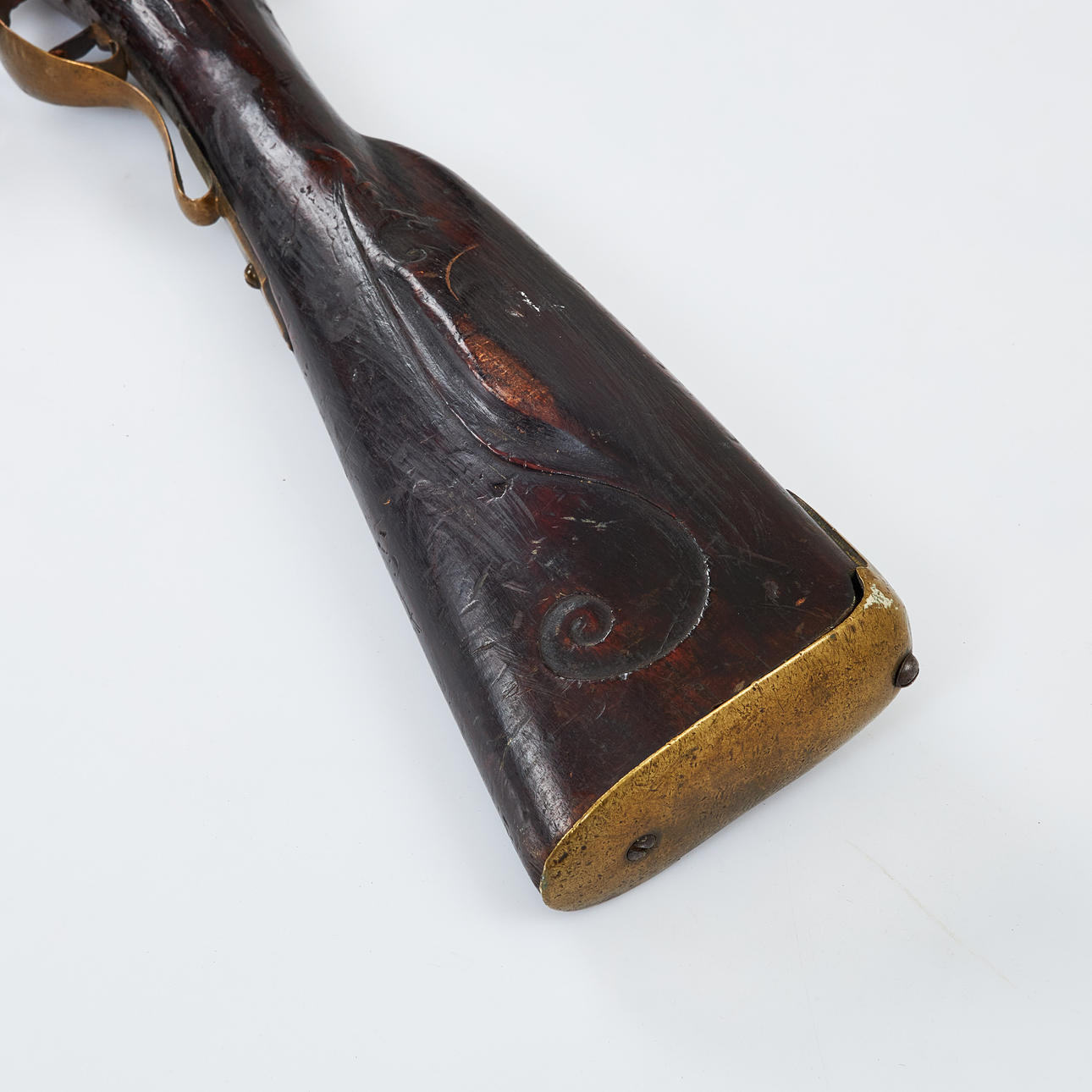 A flintlock rifle, modified from flintlock, 18th century. Weapons ...