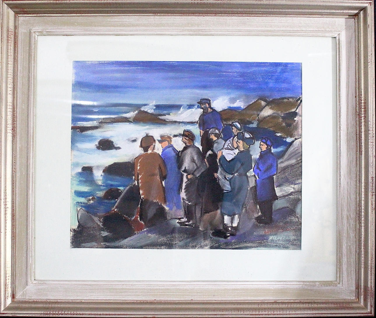 HARRY SAHLIN. pastell, stor oro, signerad och daterad 52.