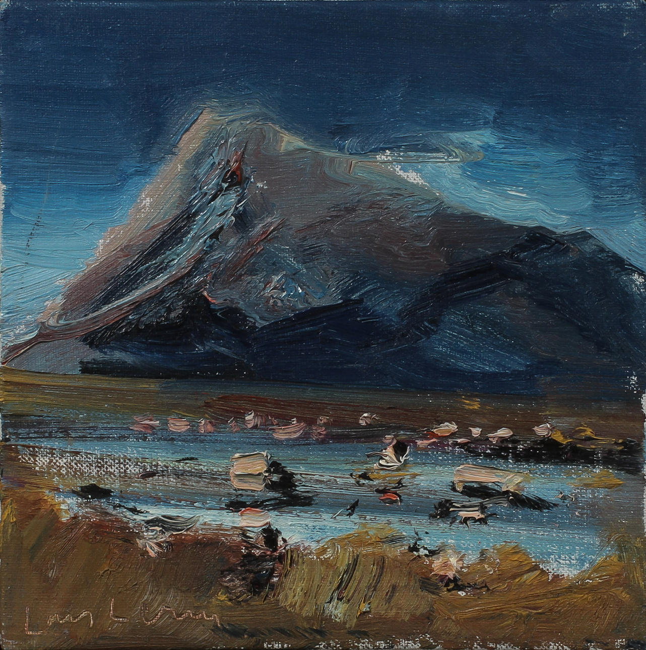 LARS LERIN. Olja på duk, signerad .