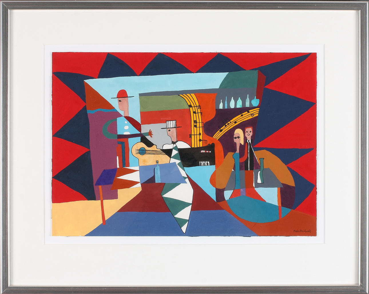 MATS HEIDVALL. Gouache, signerad.