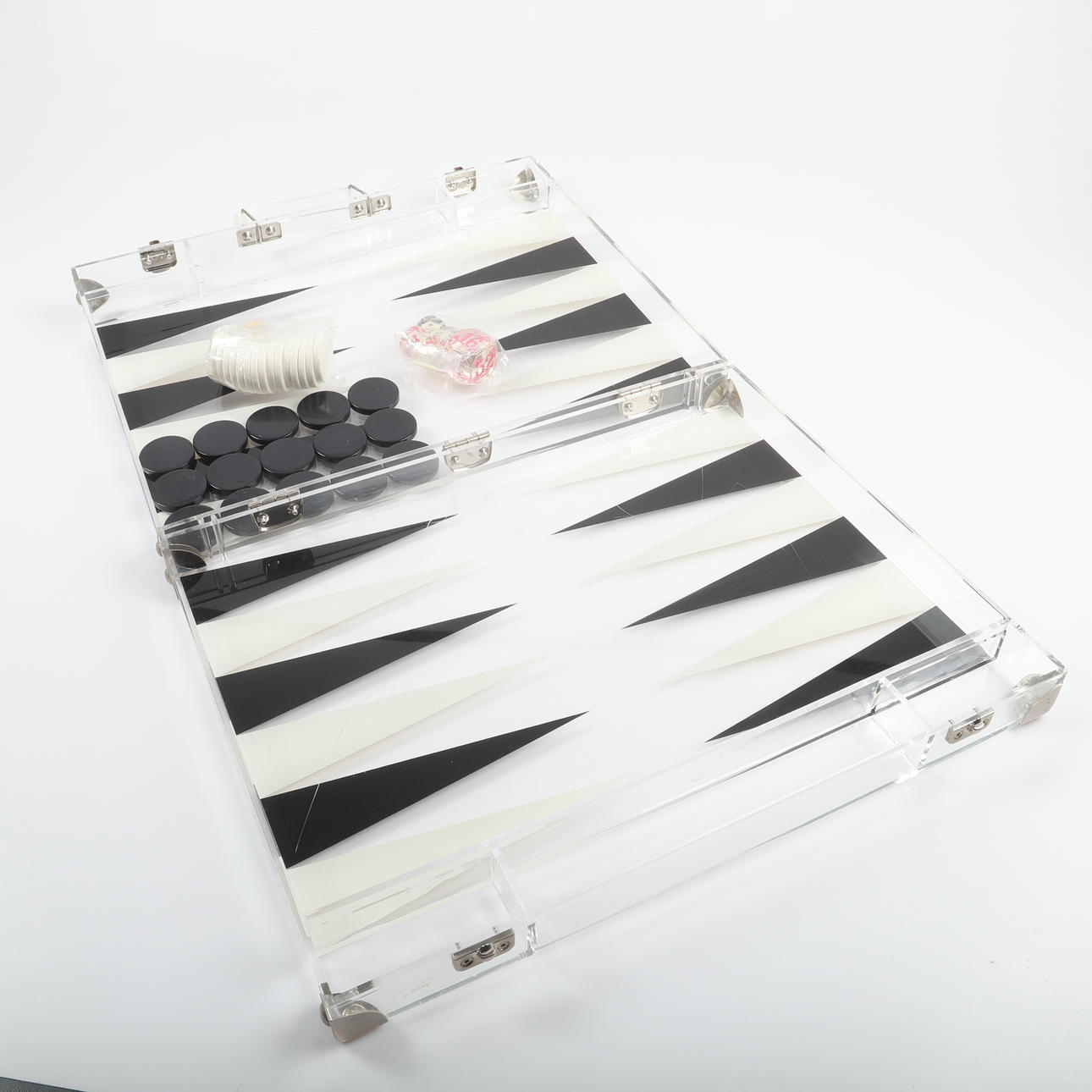 A plastic backgammon game, Dapy, France, 20th century.