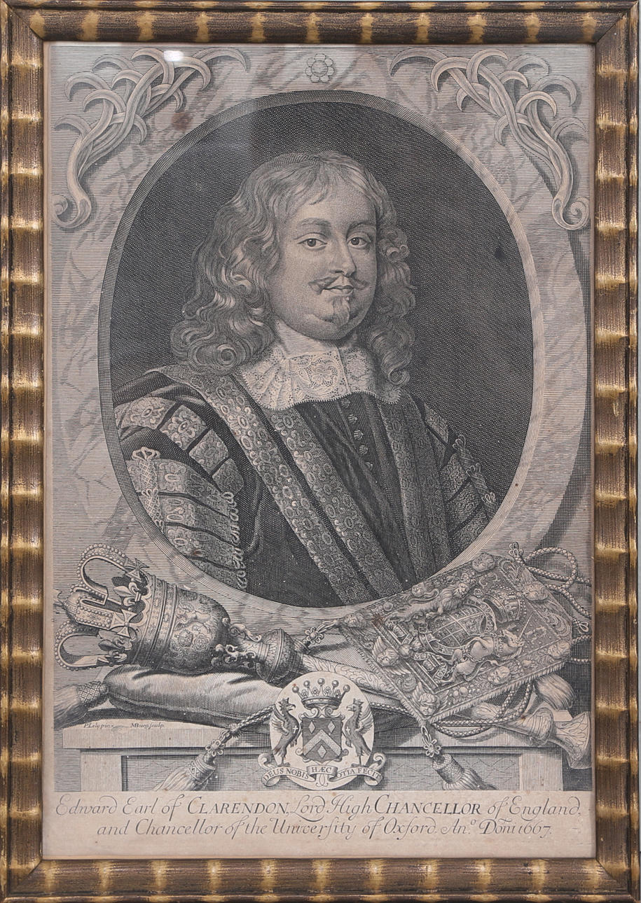 GRAFISKT BLAD, kopparstick, England, Edward Earl of Clarendon, 1600-tal.