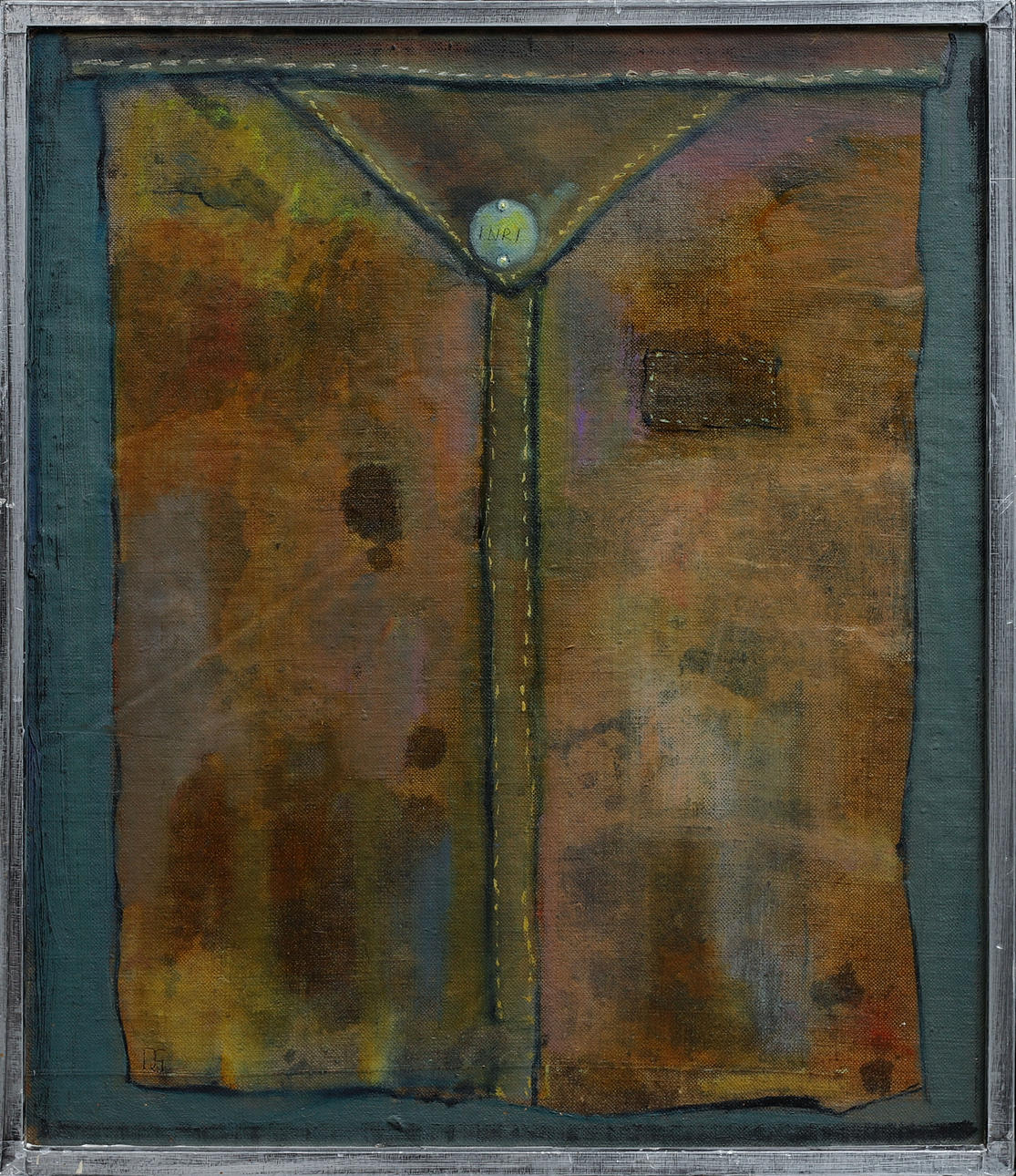 OLLE GUSTAVSSON. “INRI”, oil on panel, signed.