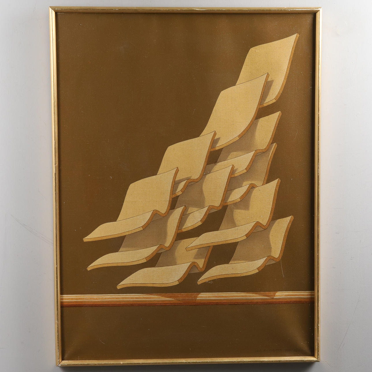 LENNART NYSTRÖM. OIL ON CANVAS, composition, signed.