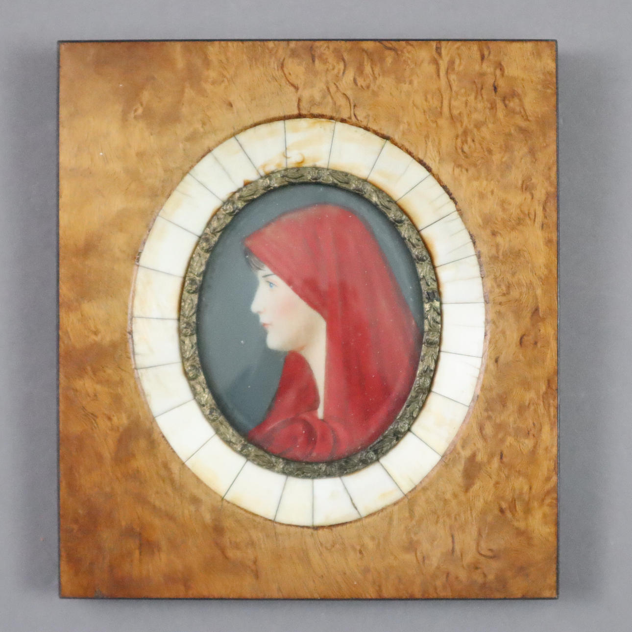 RETRATO EN MINIATURA - Retrato de perfil de Santa Fabiola de Roma ...