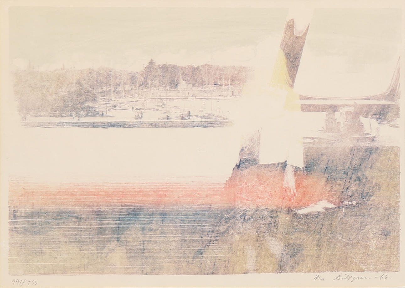 OLA BILLGREN. Lithograph, signed, dated -66 and numbered 441/550.