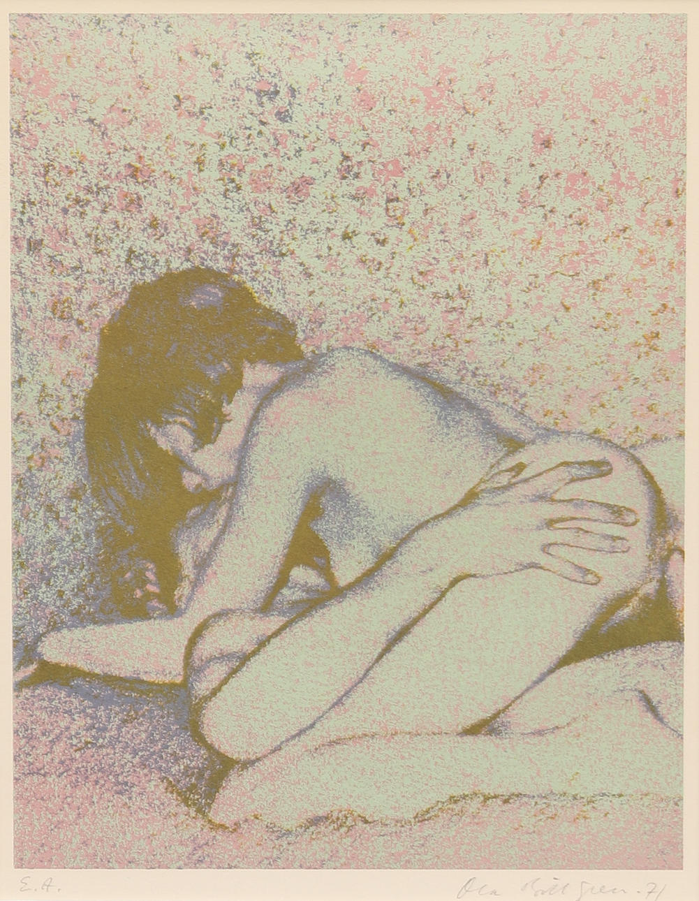 OLA BILLGREN. Lithograph, signed, dated -71, e.a.-edition.