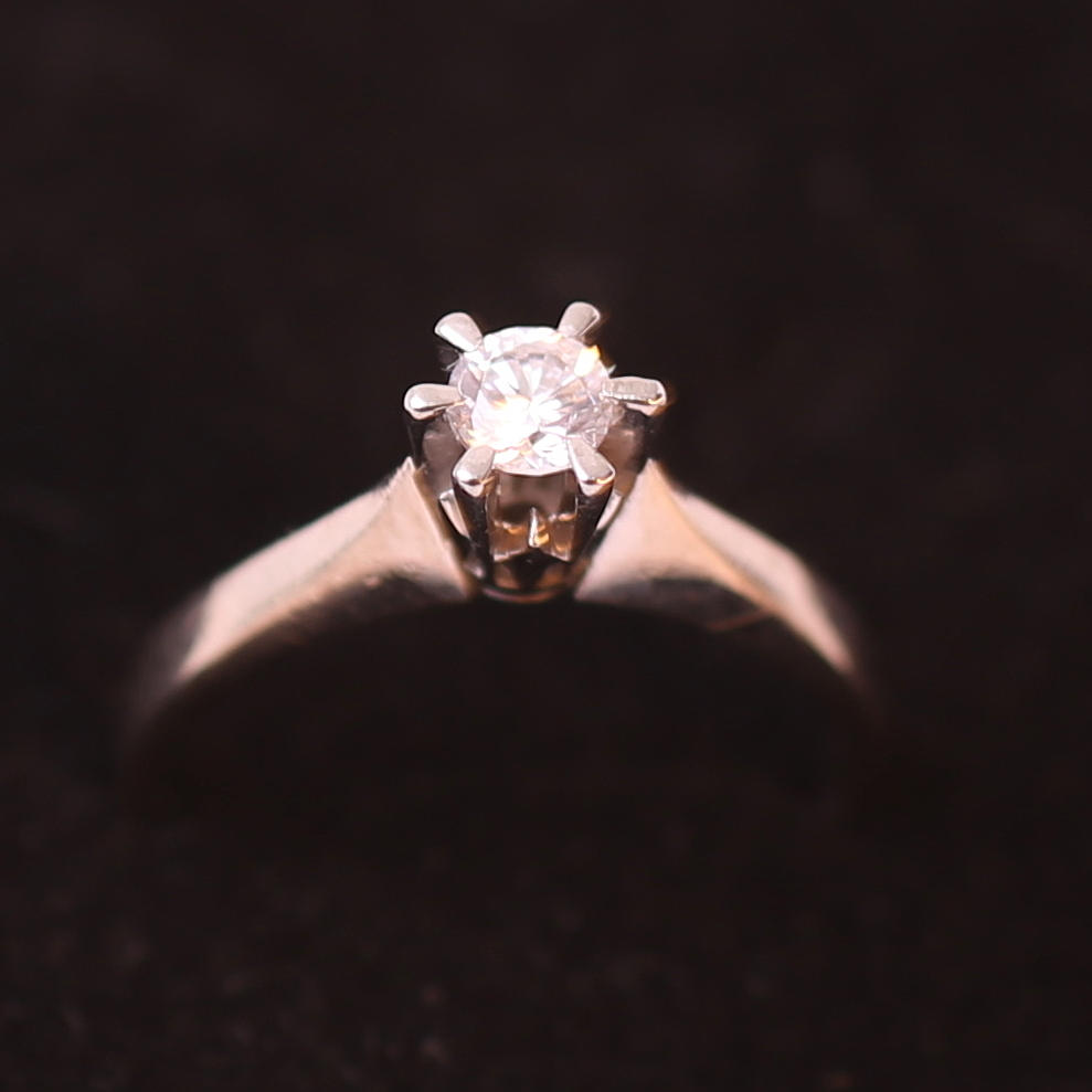 RING med brilliant, vitguld 18k, ct 0,30, vikt= 3,3 gram.