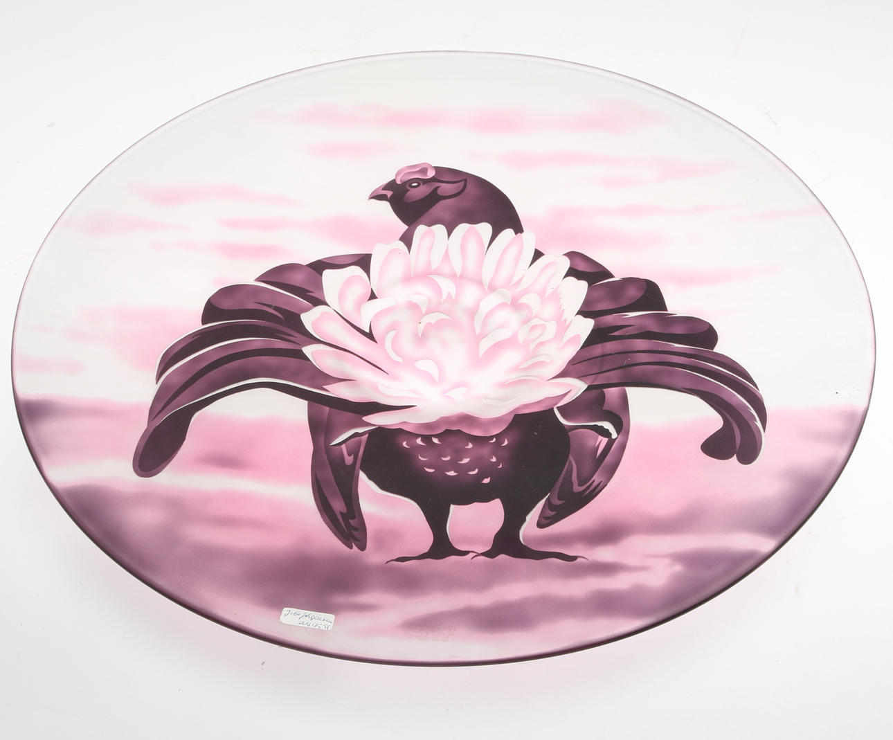 SKÅL, glas, överfång, unik, Jette Jörgensen, signerad.