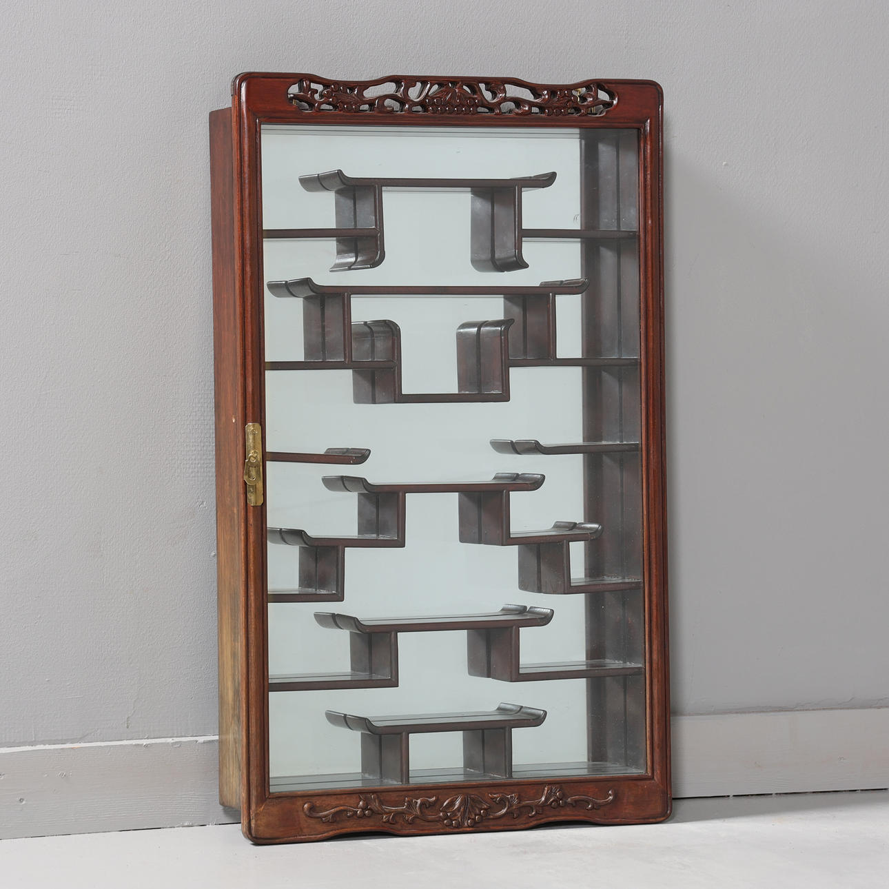 WALL MOUNTED DISPLAY CABINET.