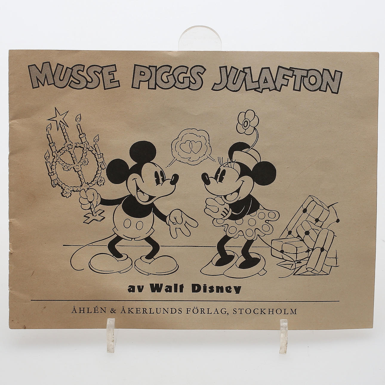 BILDERBOK, "Musse Piggs Julafton", Walt Disney, Åhlen & Åkerlunds Förlag, Stockholm, 1936.