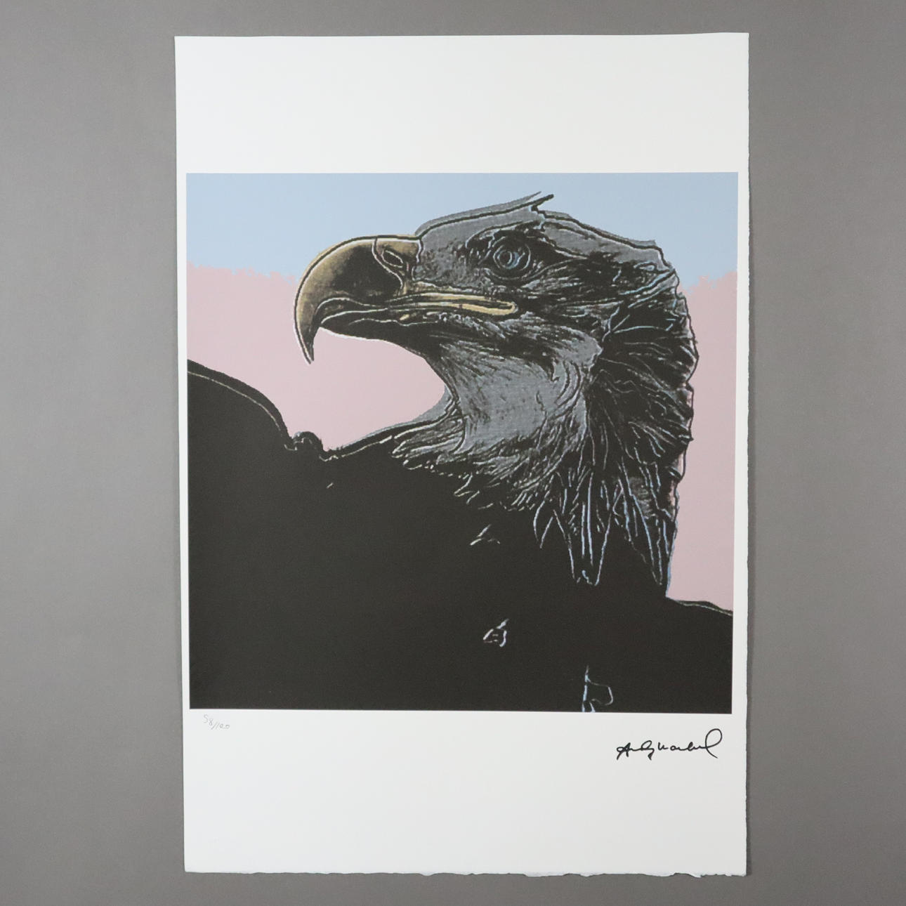 BALD EAGLE” - poster by Andy Warhol, color offset print on paper