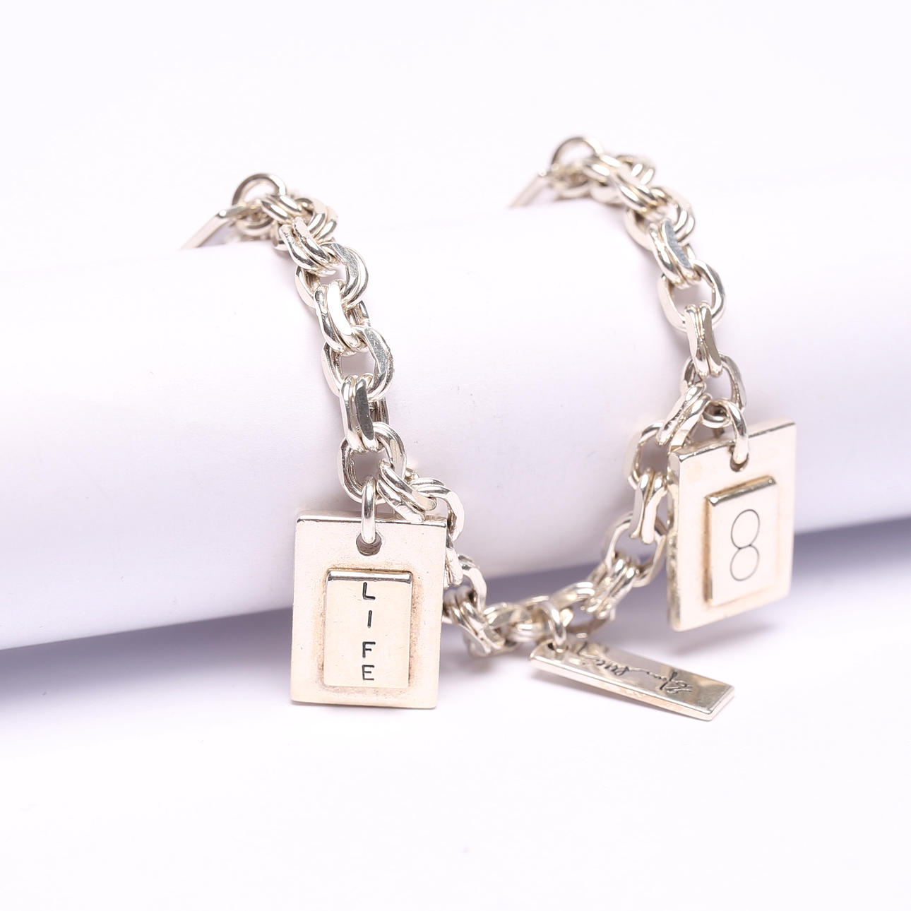 EFVA ATTLING. bracelet, charm model, silver.