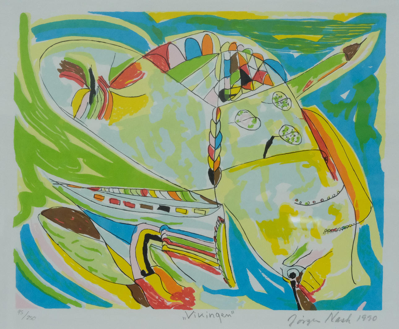 JÖRGEN NASH. “VIKING”, LITHOGRAPHY.