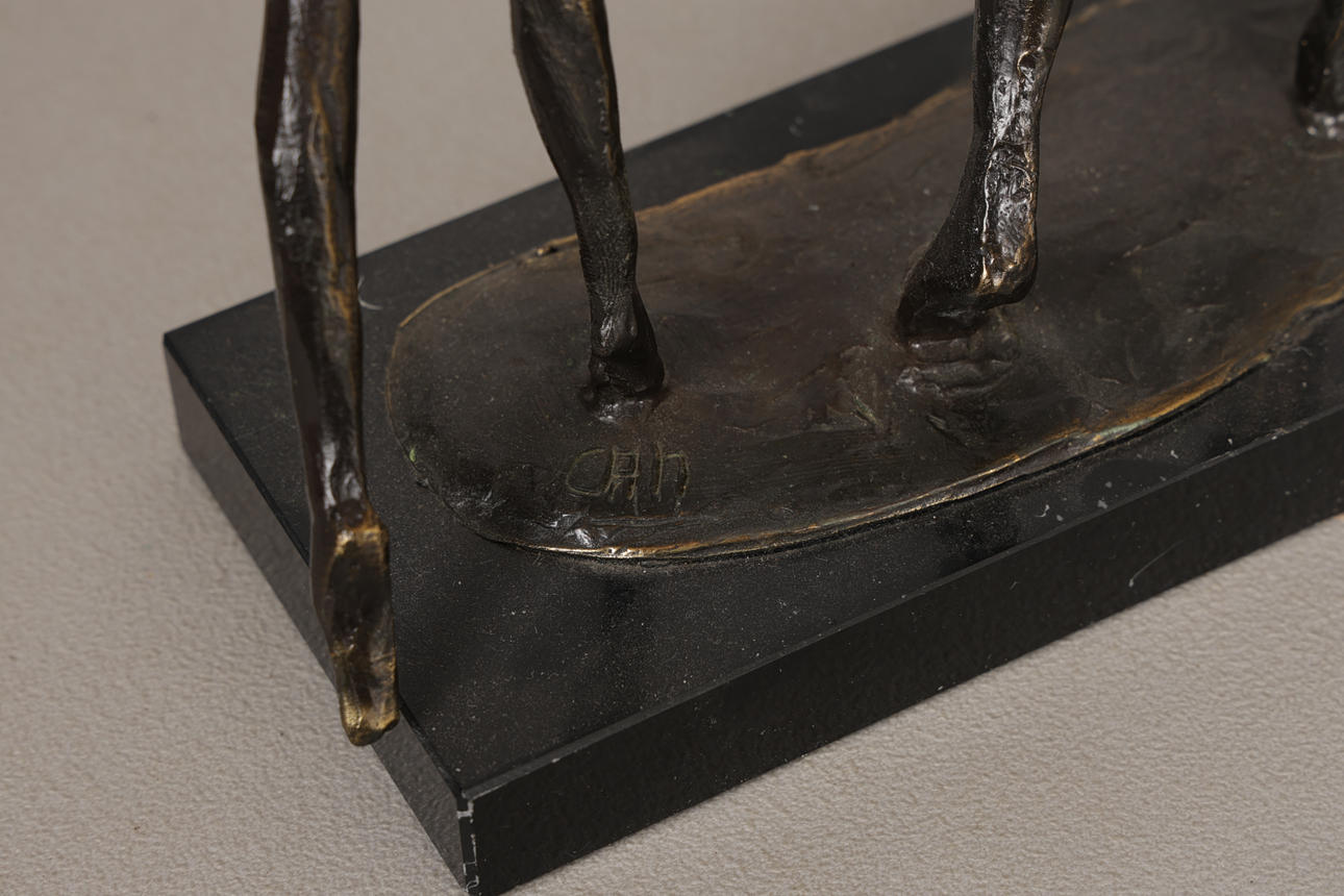 CORRY AMMERLAAN (DUTCH, BORN 1947) BRONZE STUDY OF TWO FIGURES