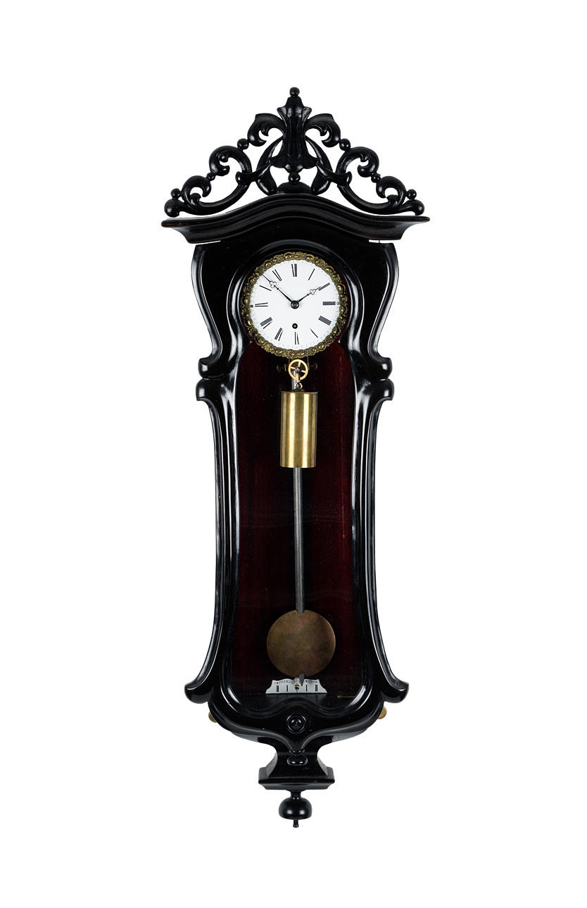 LOUIS PHILIPPE. Liten regulator wiensk design, svart.
