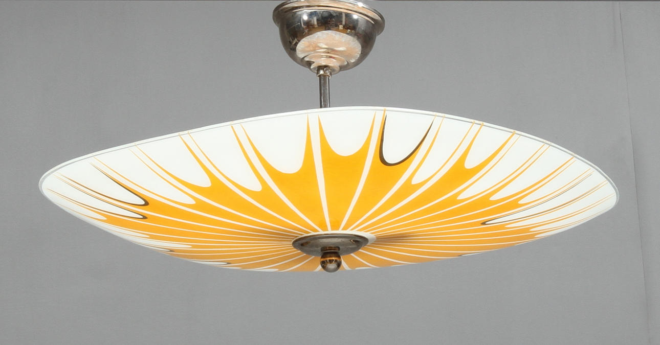 TAKPLAFOND, glas, 1900-talets mitt.