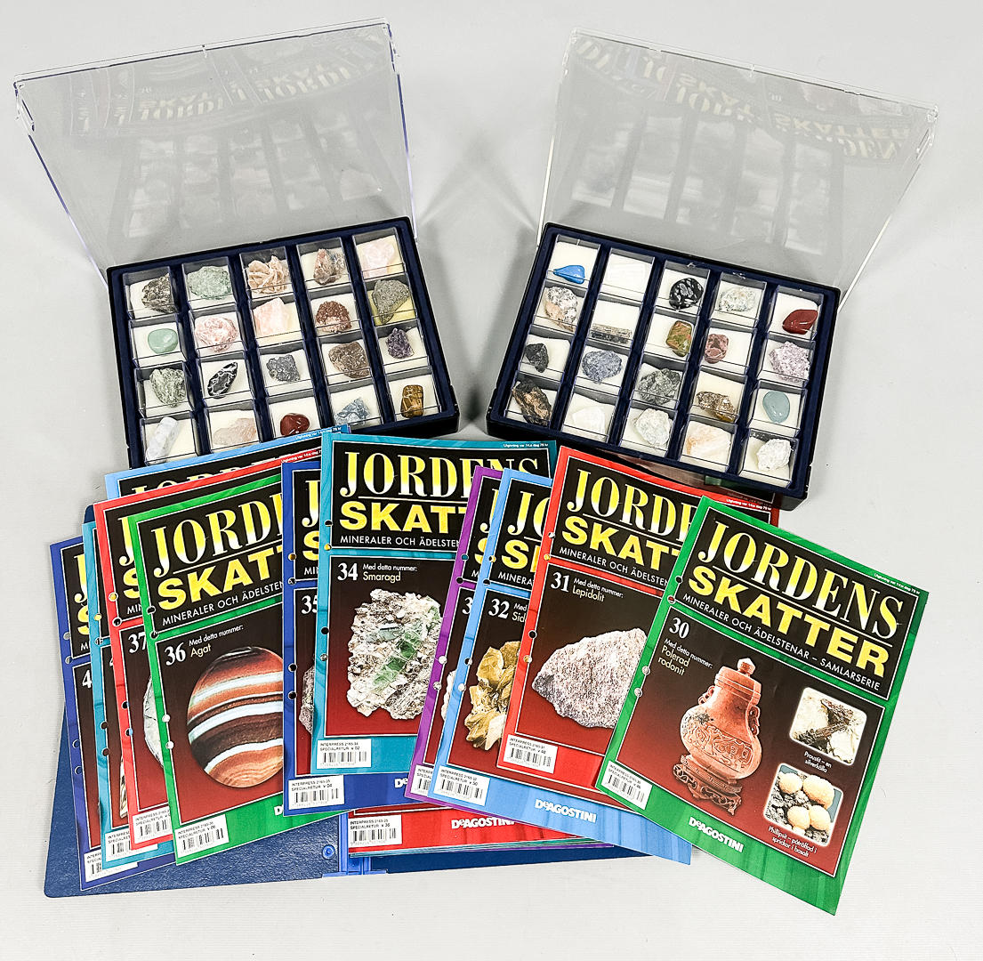 STENSAMLING, sten & mineraler, 40 stk.