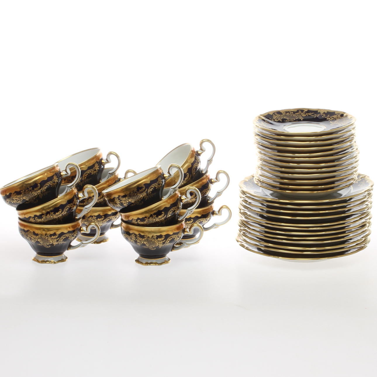 KAFFESERVIS, 24 delar, porslin, Echt Weimar Kobalt.