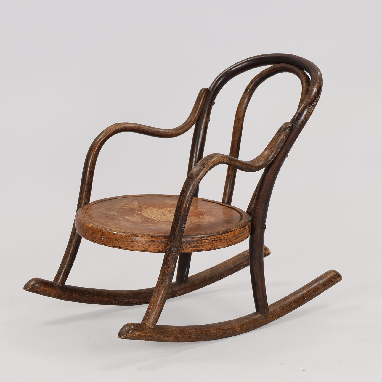 Fischel, steam-bent beech children's hanging chair, Czechoslovakia c ...
