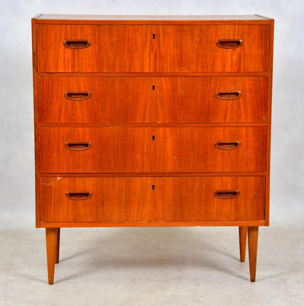 BYRÅ, 4-lådor, teak, 1950/60-tal.