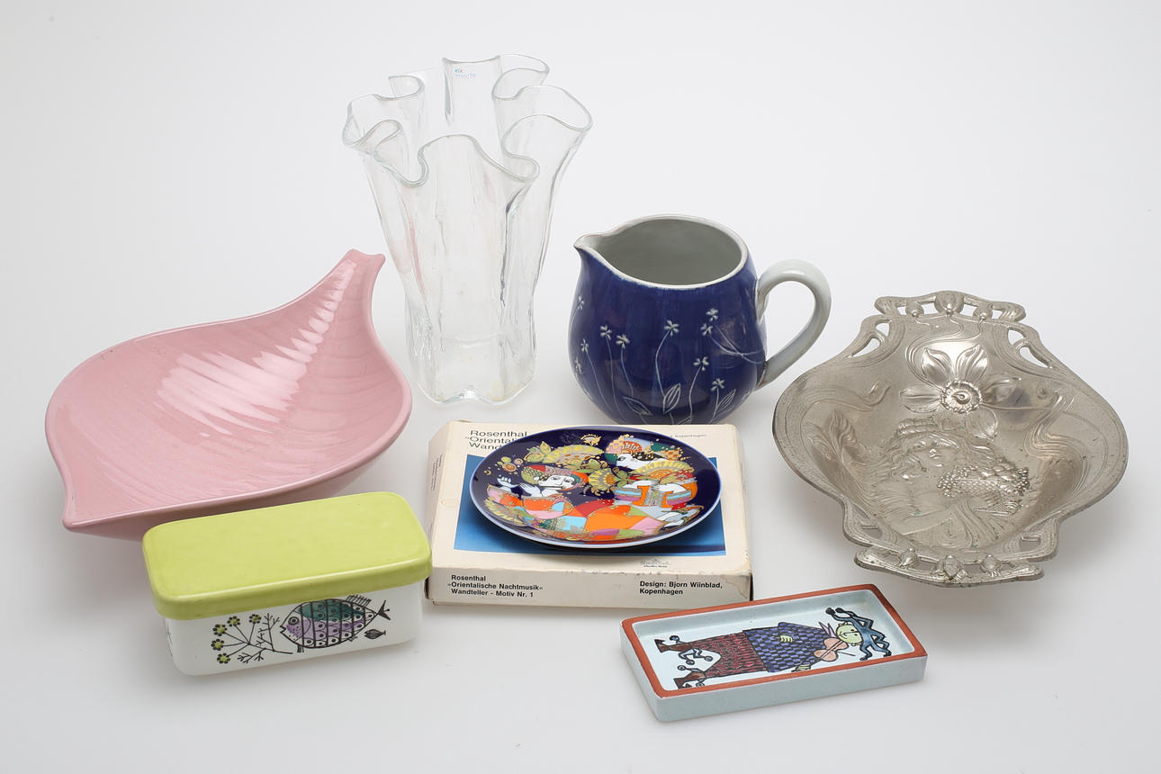 DIVERSE, 7 delar, bla Stig Lindberg, Björn Wiinbladh.