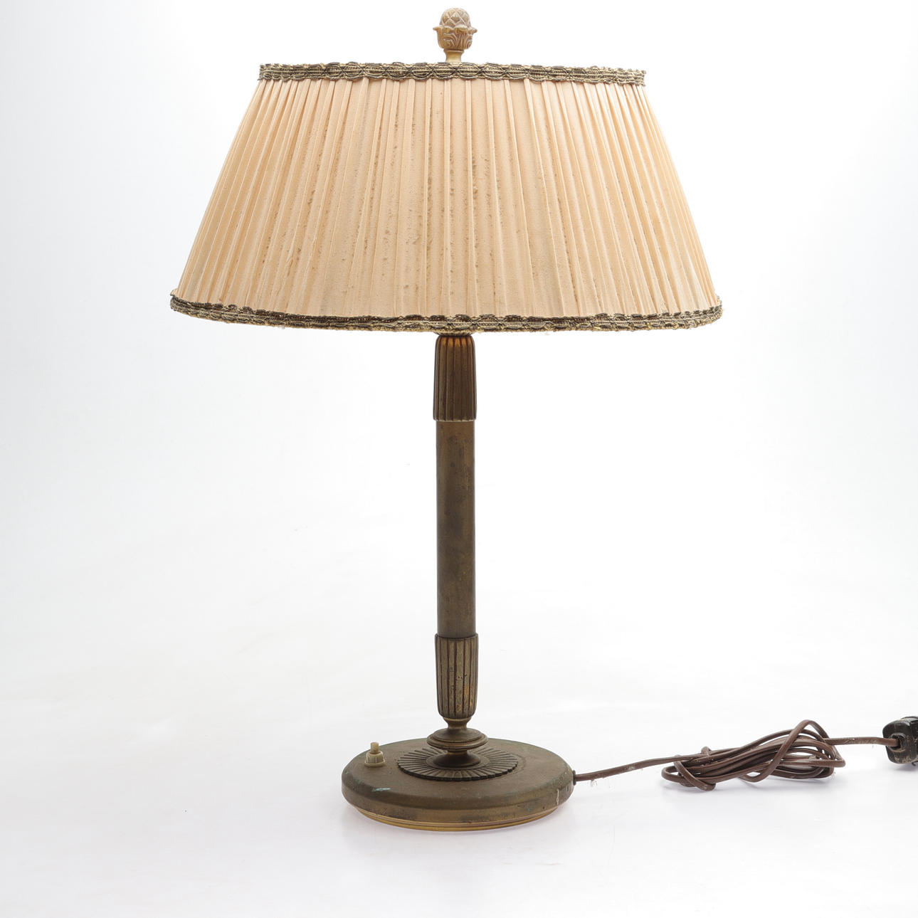 A table lamp, brass, Swedish modern, 1930/40s.