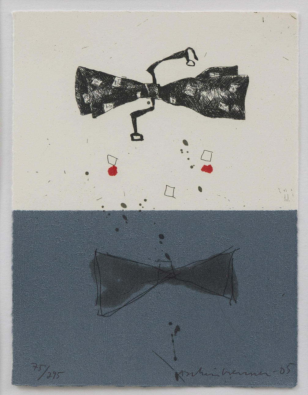 LENNART ASCHENBRENNER. Composition with flies, lithograph no. 75/245, signed and dated -05.