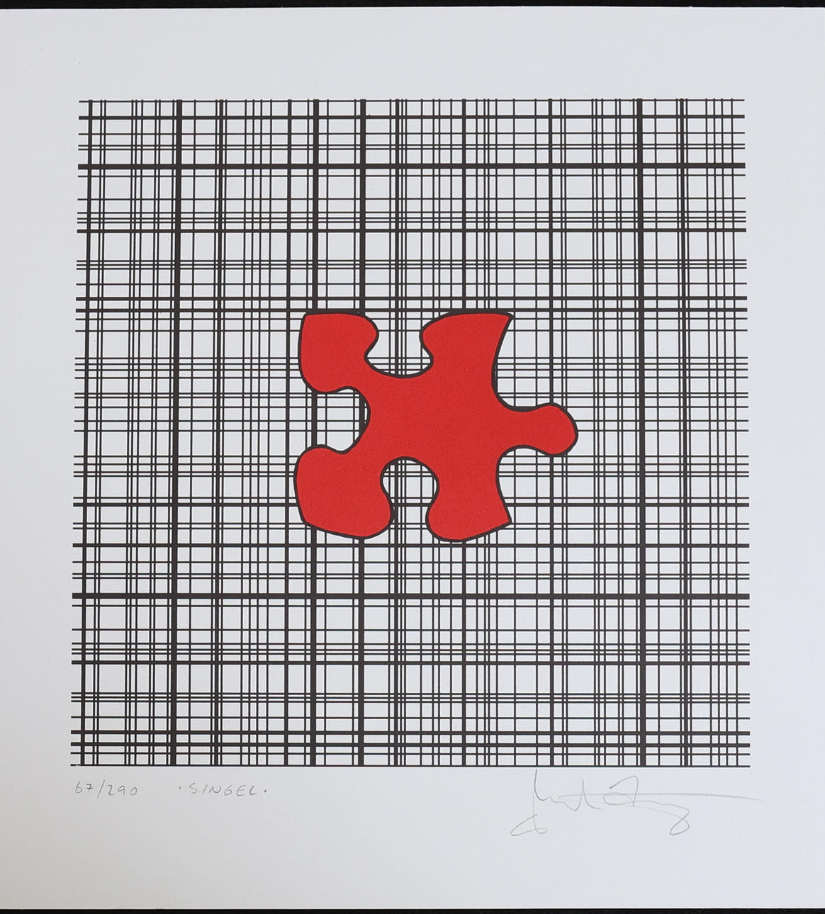 MARTIN DAHLBERG. Lithograph, “Single”, 67/290, signed.