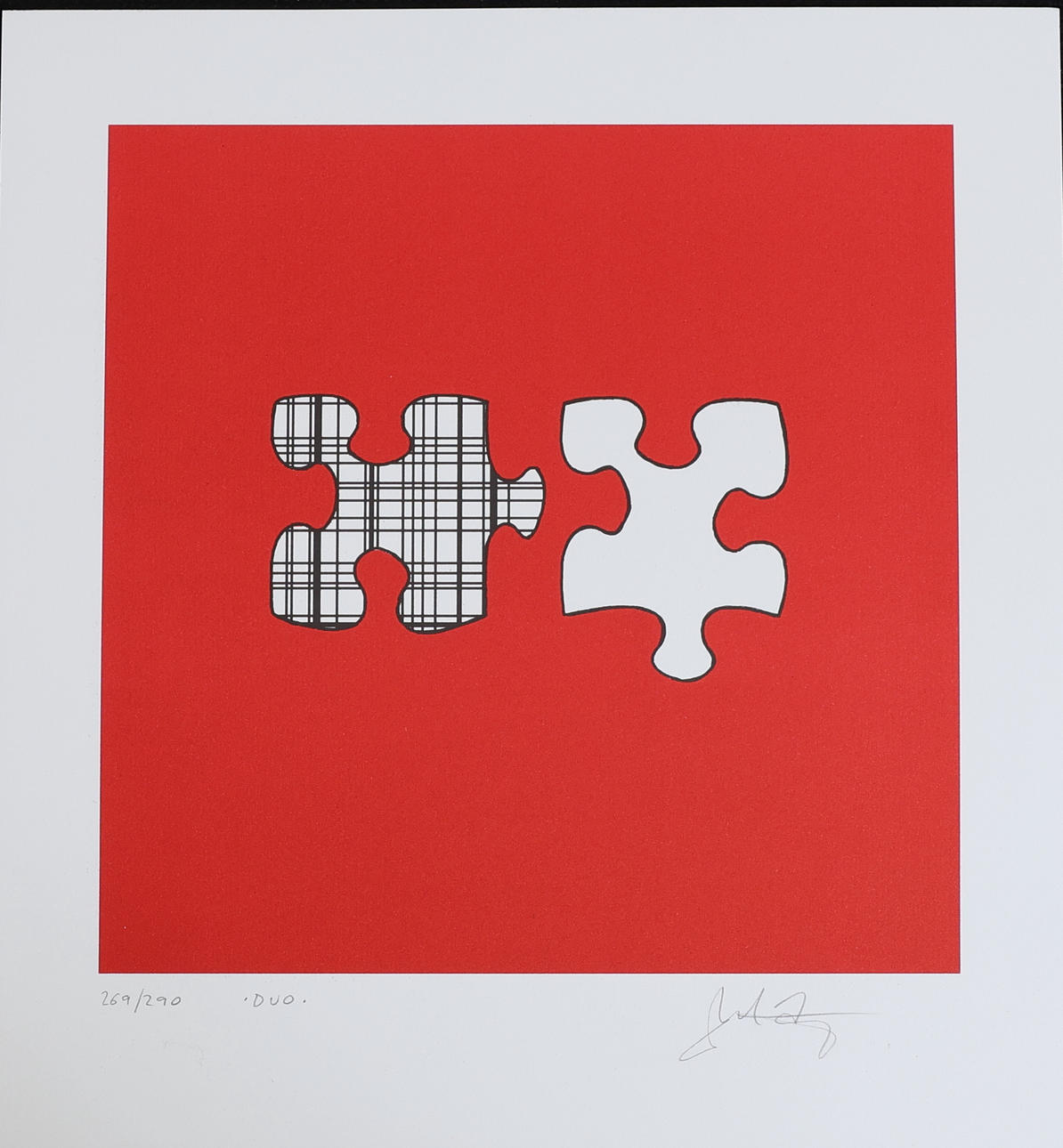 MARTIN DAHLBERG. Lithograph, “Duo”, 269/290, signed.