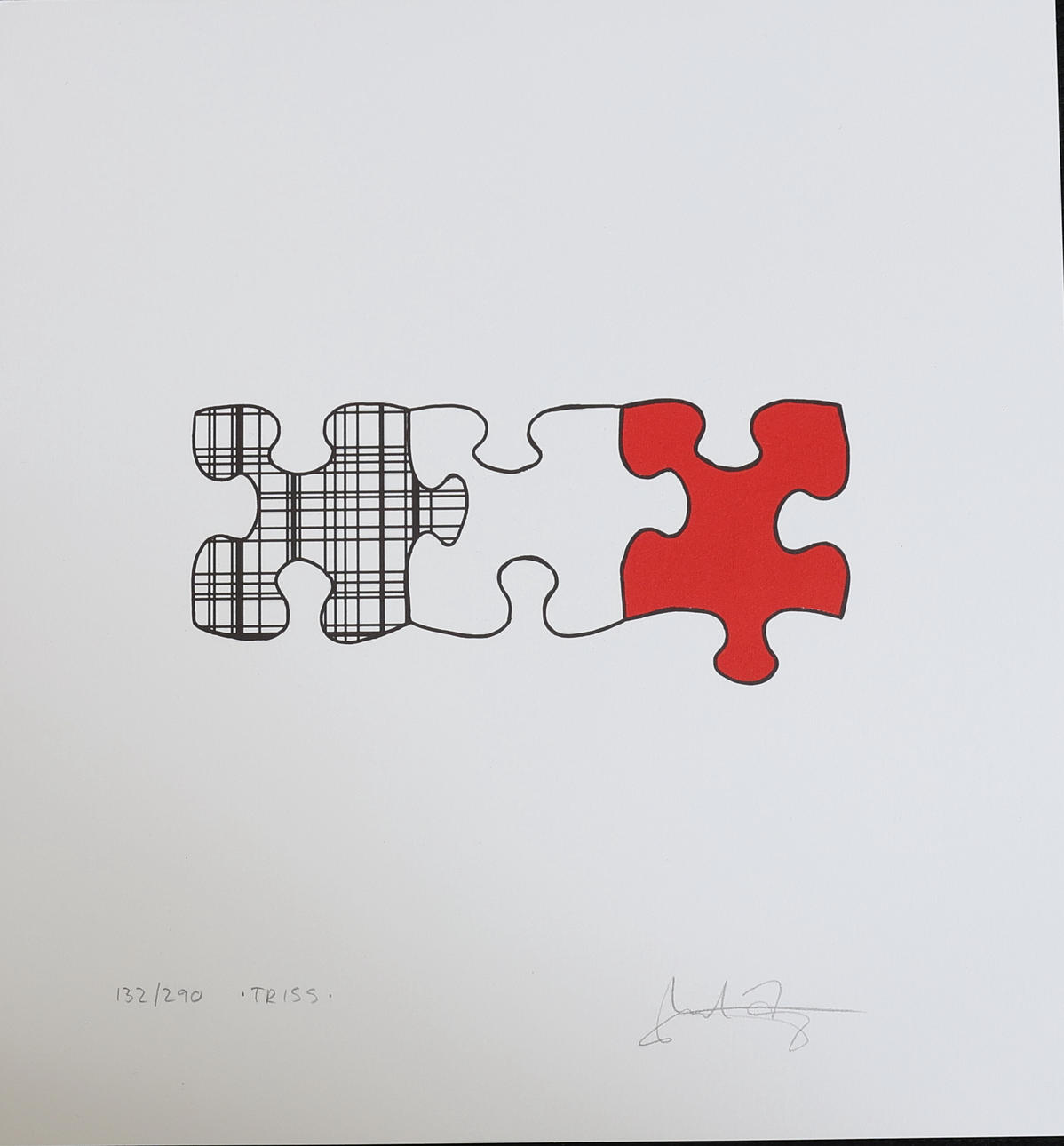 MARTIN DAHLBERG. Lithograph, “Triss”, 132/290, signed.