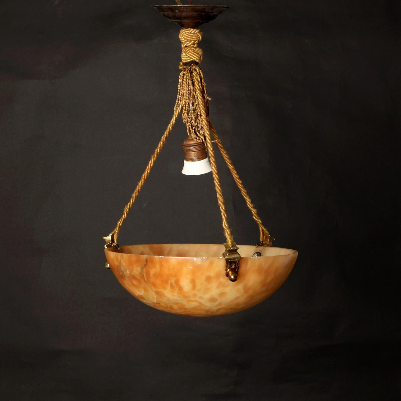 CEILING LAMP, alabaster, diameter 30 cm.