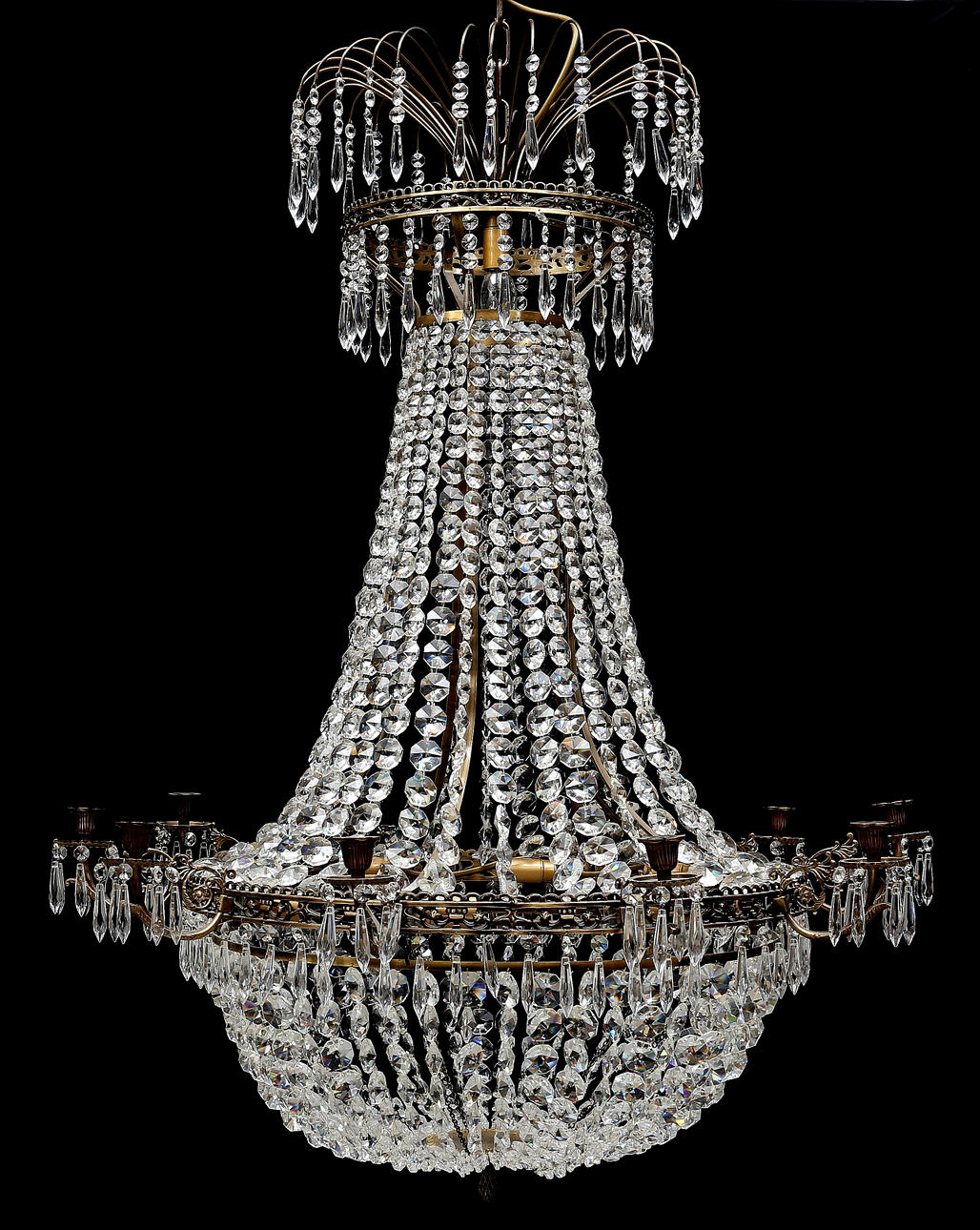 LJUSKRONA, gustaviansk stil, 10-armad, 2000-tal.