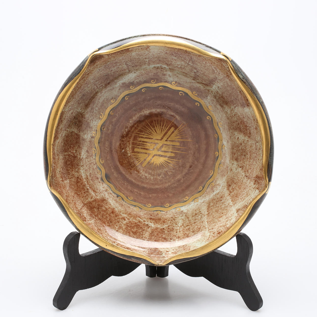 JOSEF EKBERG. Skål, flintgods, Gustavsberg, 1900-talets första hälft.