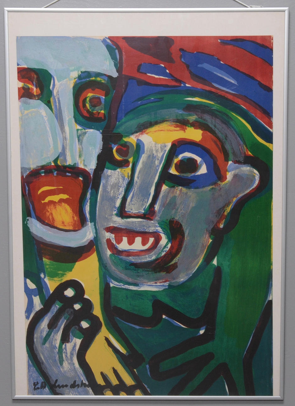 BENGT LINDSTRÖM. Figur, färglitografi.