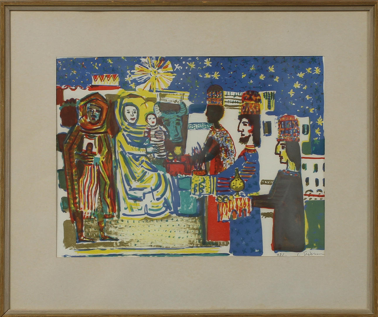 SVEN X:ET ERIXSON. Färglitografi, signerad och numrerad.