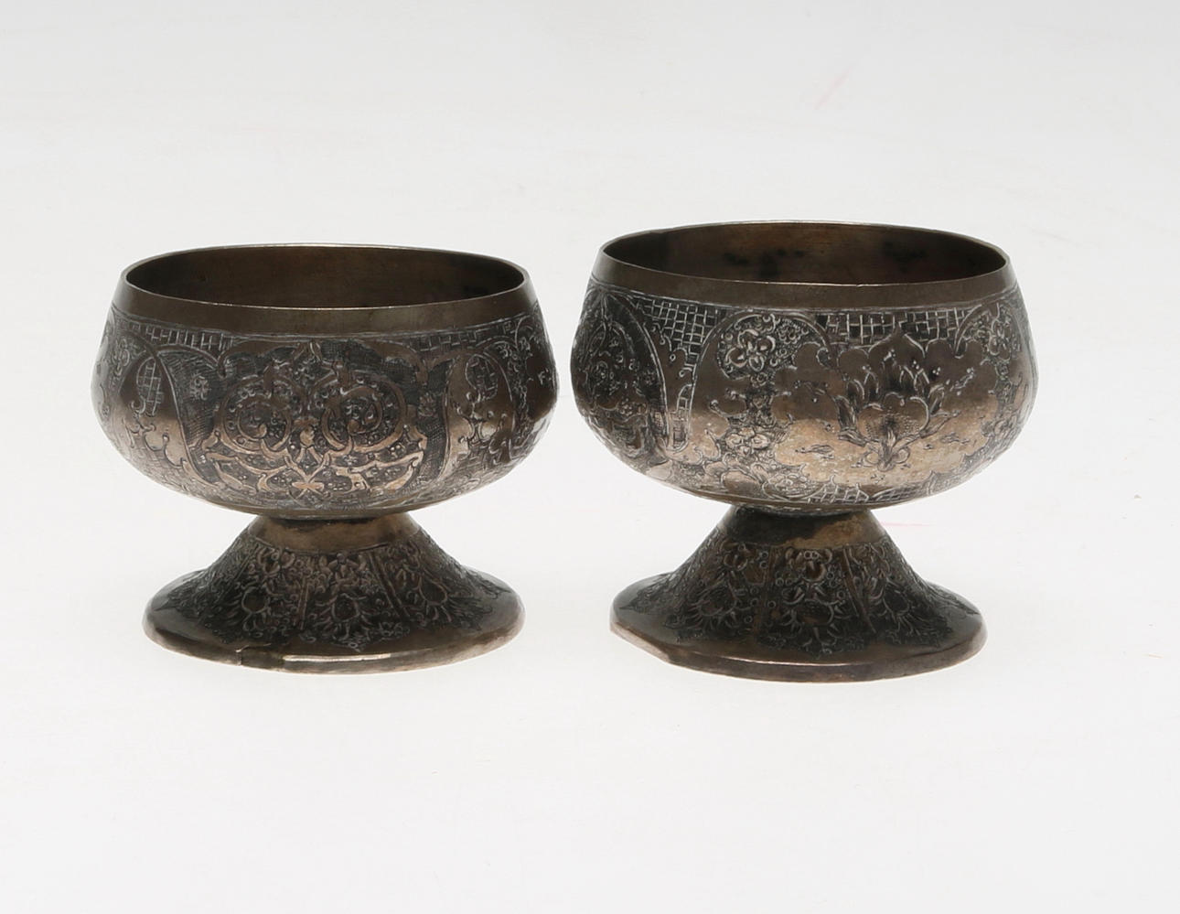 SALTKAR, 1 par, silver, troligen Iran.