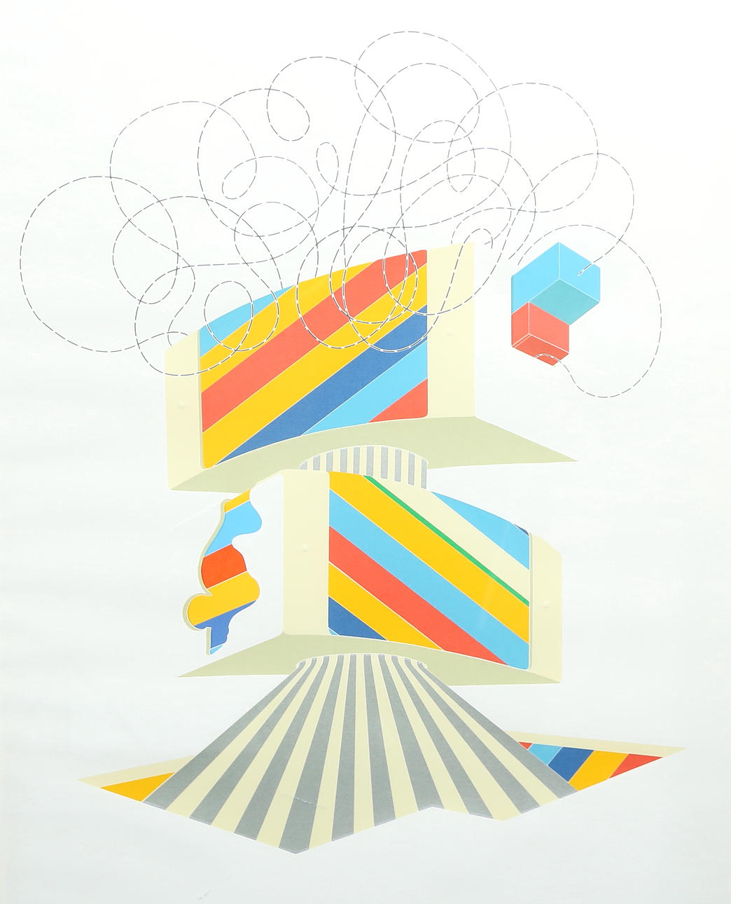WERNER PFEIFFER. “Two-way Boxes”. Lithograph in colours, signed and numbered.