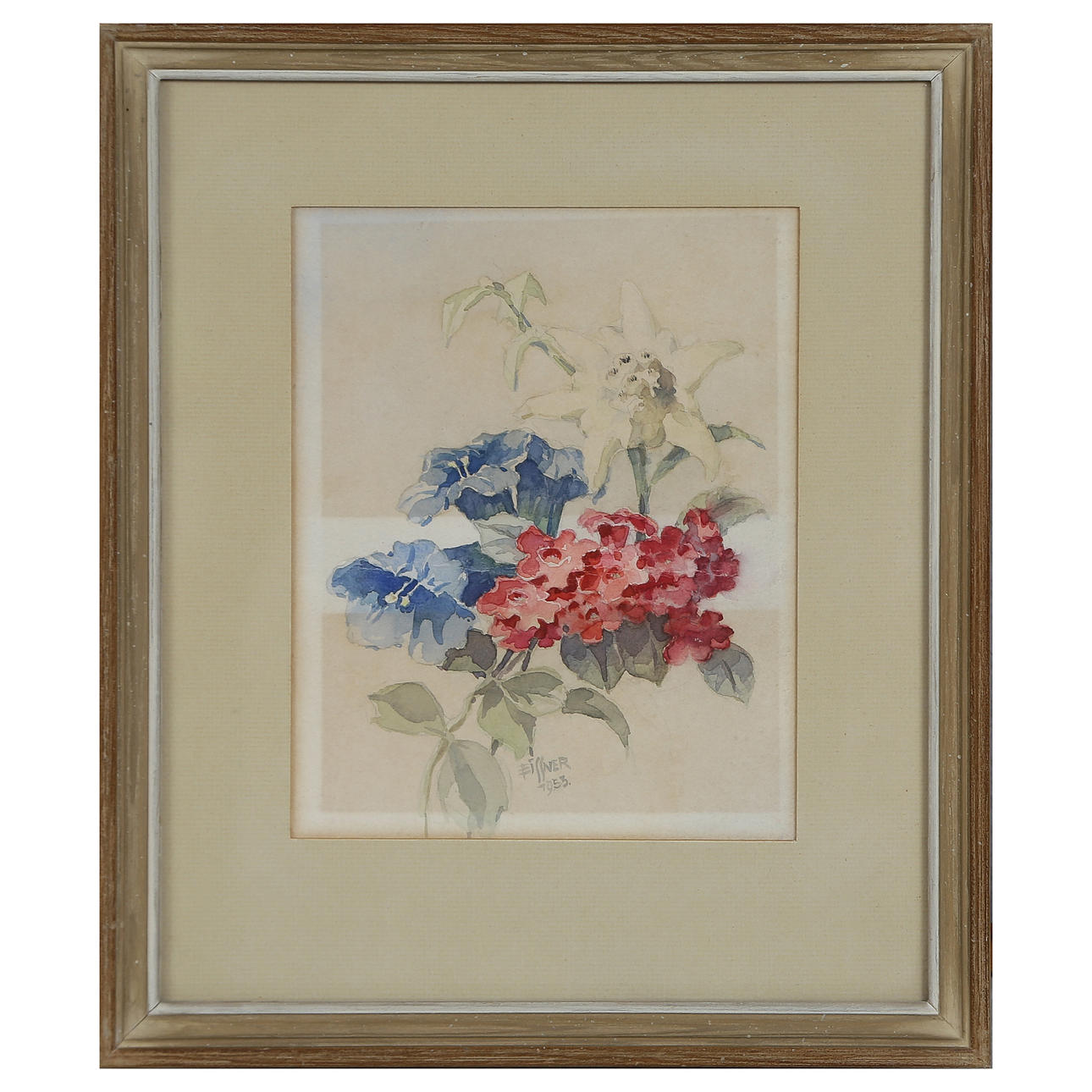 GUSTAV EISSNER, WATERCOLOR, SIGNED, DATED 1953.