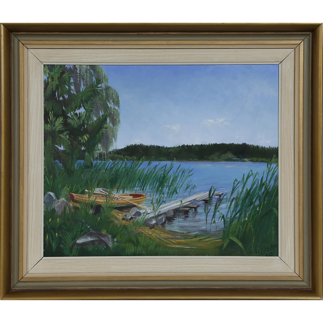 GUSTAV EISSNER, OIL ON PANEL, SIGNED, DATED.