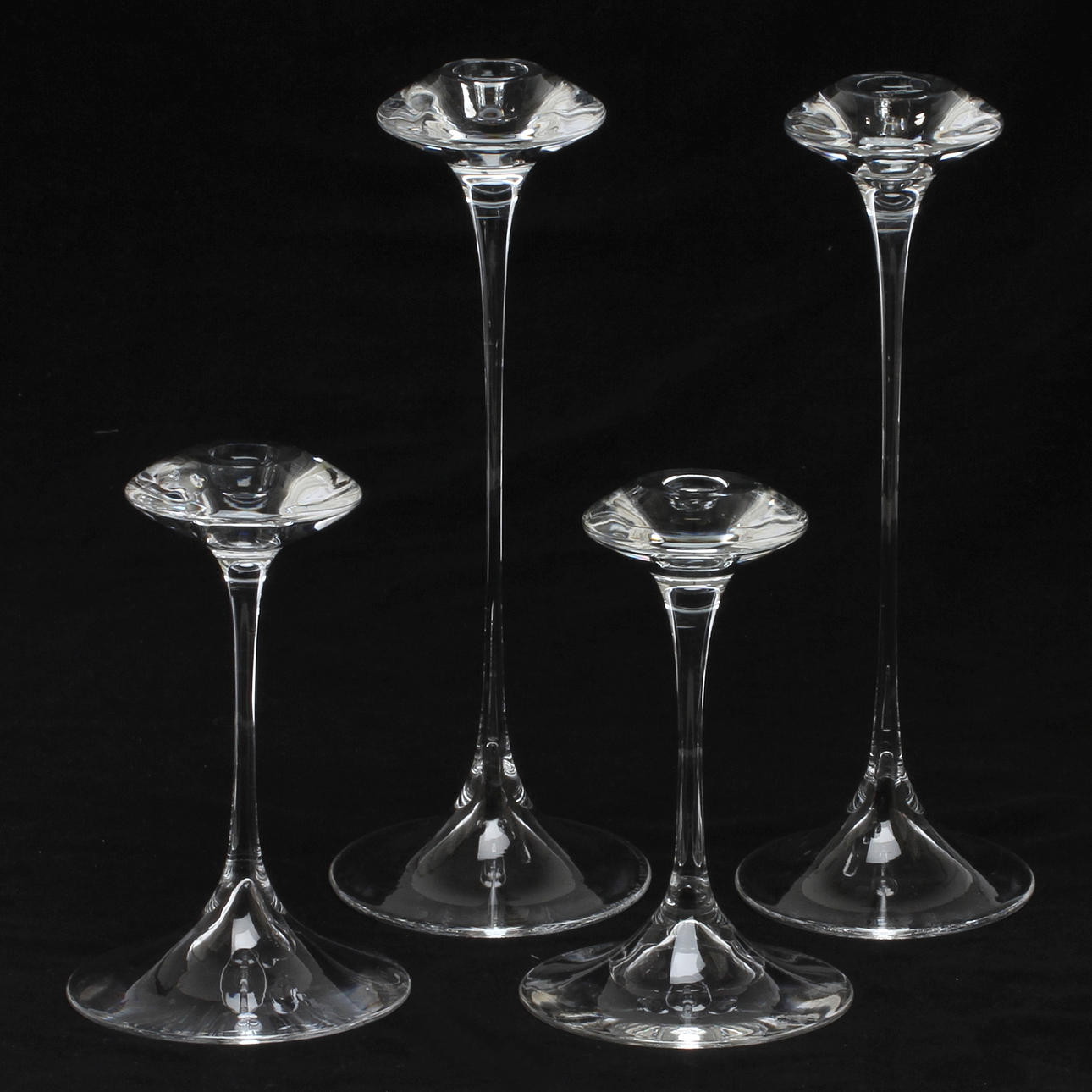 LJUSSTAKAR, 4 st, glas, Kjell Engman, Kosta Boda.