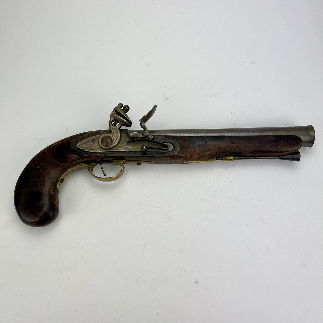 PISTOLA FLINTLOCK, réplica, contemporánea.
