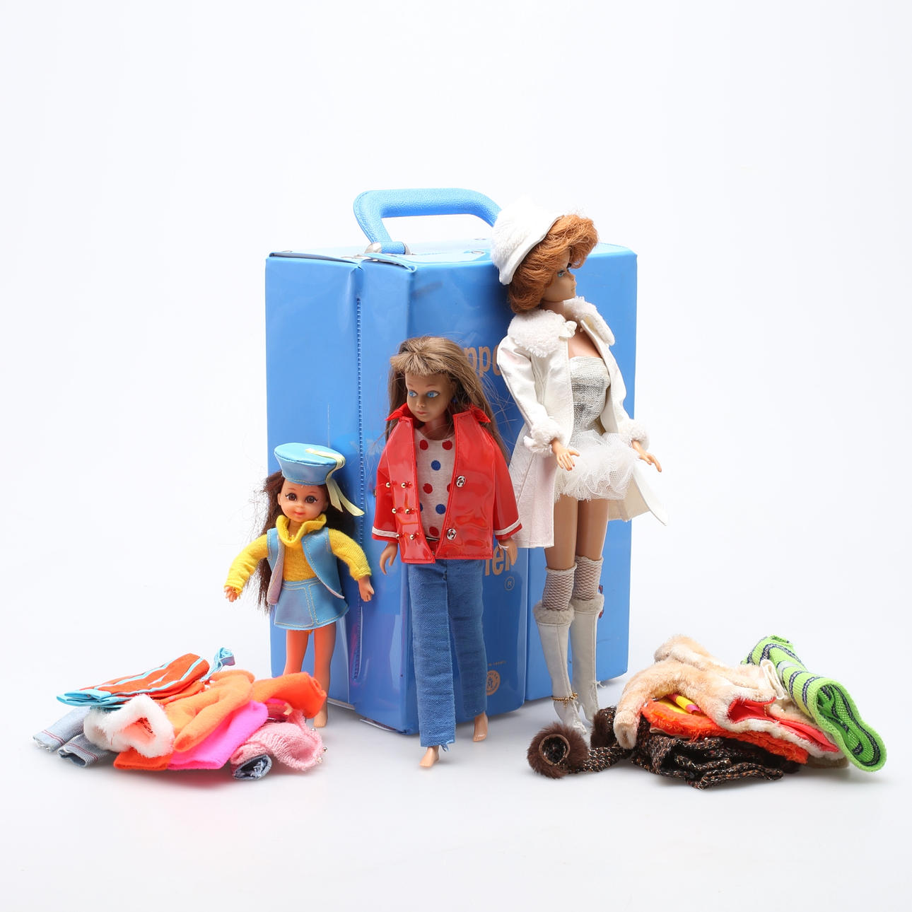 DOCKOR, 3 st, Barbie "Midge" Mattel "Tutti" Mattel "Skipper" 1960-tal.