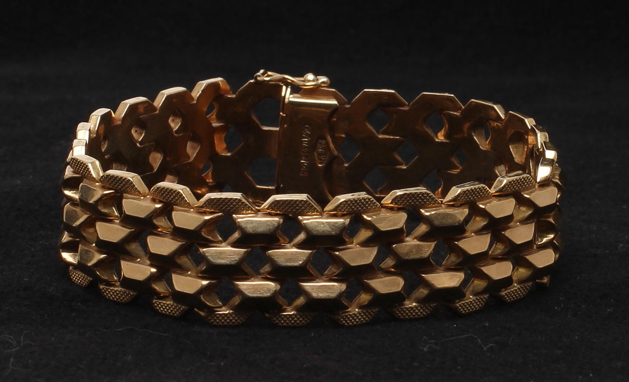 ARMBAND, 18k guld, Italien. Vikt 24,2 gram.