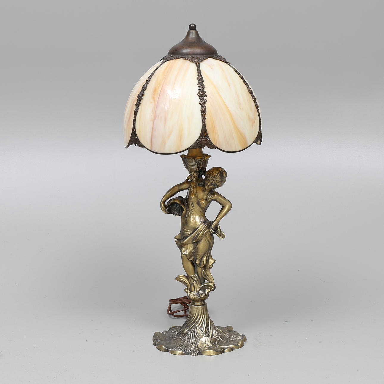 BORDSLAMPA, metall, jugendstil, 1900-talets andra hälft.