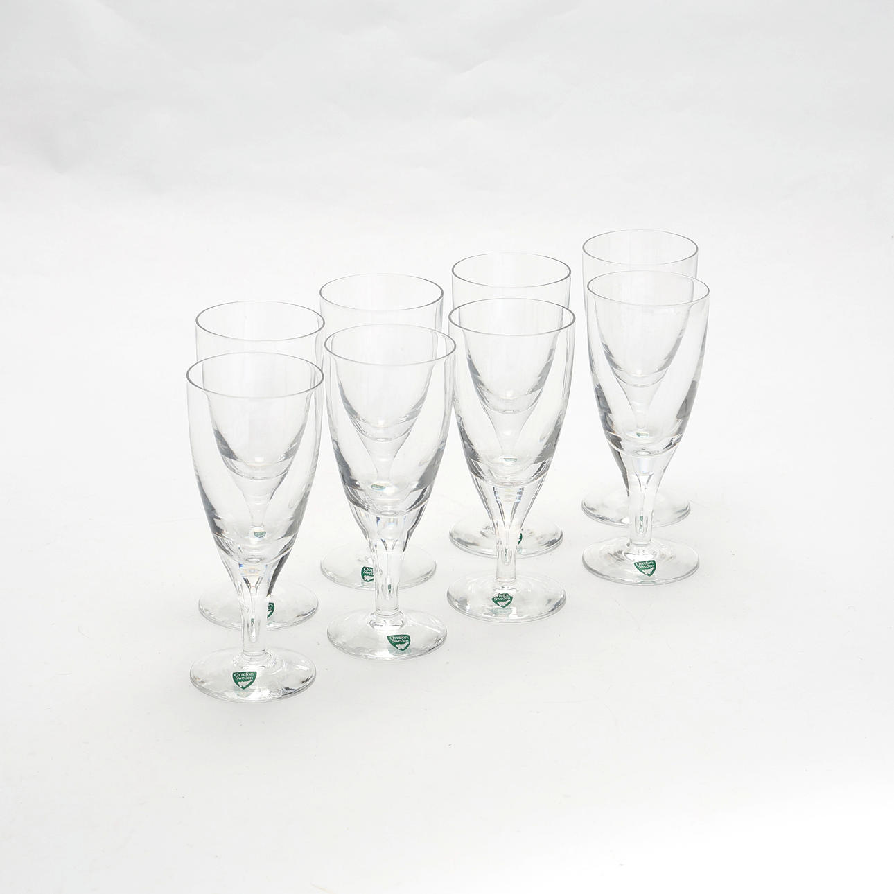WINE GLASSES. 8 pcs, Orrefors.